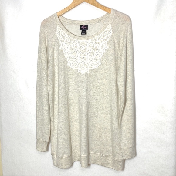 Oh Baby by Motherhood Tops - Oh Baby by Motherhood Womens Lace Front Maternity Sweatshirt